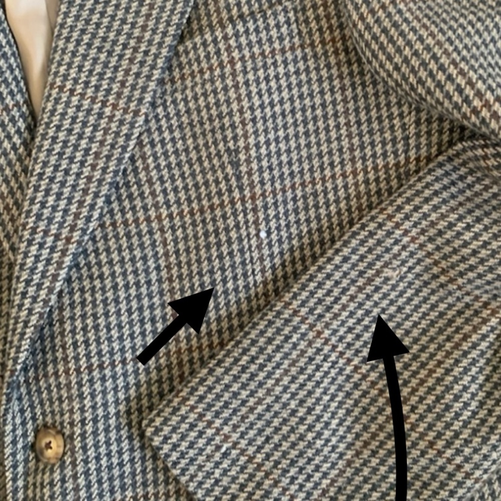 Brooks Brothers Classic Brown Houndstooth Blazer Jacket Size 42 - Picture 10 of 10